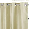 TENDA SHAY in tinta unita BEIGE PANNA cm. 140X290 CONFEZIONATA