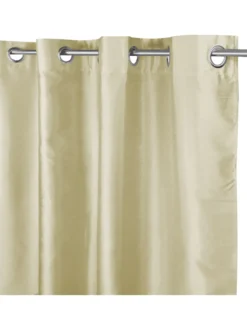 TENDA SHAY in tinta unita BEIGE PANNA cm. 140X290 CONFEZIONATA