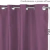 TENDA SHAY in tinta unita MALVA VIOLA cm. 140X290 CONFEZIONATA