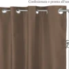 TENDA SHAY in tinta unita MARRONE cm. 140X290 CONFEZIONATA