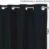 TENDA SHAY in tinta unita NERO cm. 140X290 CONFEZIONATA