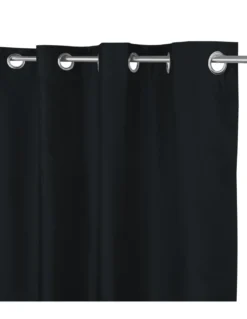 TENDA SHAY in tinta unita NERO cm. 140X290 CONFEZIONATA