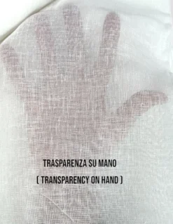Tenda Simply 2.0 Bianco Effetto Lino - 200x300 cm - con Fettuccia per Bastone o Binario - Tinta Unita Naturale