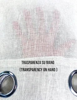 Tenda Simply Effetto Lino 140x300 cm Beige - Tinta Unita Semitrasparente - Poliestere con Anelli - Stile Moderno