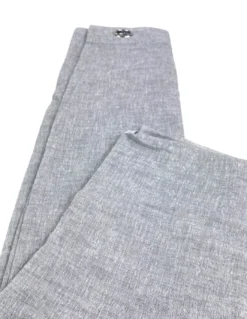 Tenda Simply Effetto Lino 140x300 cm Grigio - Tinta Unita Semitrasparente - Poliestere con Anelli - Stile Moderno