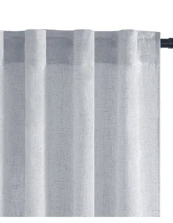 Tenda Simply 2.0 Grigia - 200x300 cm Effetto Lino - con Fettuccia per Bastoni o Binari - Tinta Unita Elegante