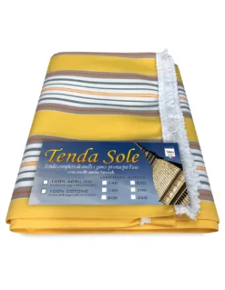 TENDA Sole da ESTERNO Giardino BALCONE Righino GIALLO Confezionata