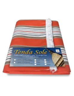 TENDA Sole da ESTERNO Giardino BALCONE Righino ARANCIO Confezionata