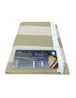 TENDA SOLE DA esterno GIARDINO balcone RIGA PARI BEIGE in Acrilico CONFEZIONATA in 6 Misure