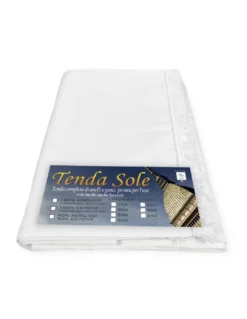 TENDA SOLE DA esterno GIARDINO balcone BIANCO Unito in Acrilico CONFEZIONATA in 6 Misure