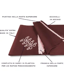TENDA Sole da ESTERNO Giardino BALCONE UNITO MARRONE confezionata LARGA 2 METRI