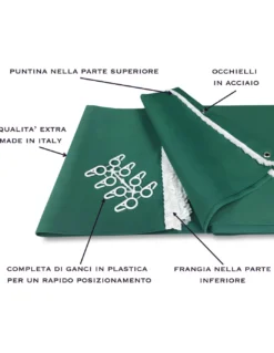 TENDA Sole da ESTERNO GIARDINO Balcone UNITO VERDE confezionata LARGA 2 METRI