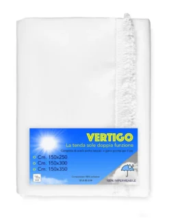 TENDA SOLE VERTIGO da esterno GIARDINO balcone BIANCO UNITO impermeabile e idrorepellente