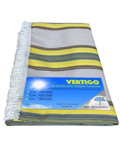 TENDA SOLE VERTIGO da esterno GIARDINO balcone RIGHINO GIALLO e MARRONE impermeabile e idrorepellente