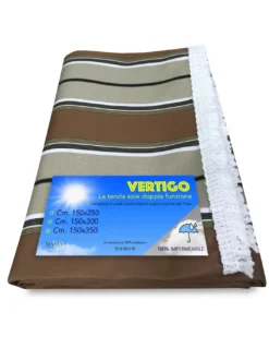 TENDA SOLE VERTIGO da esterno GIARDINO balcone RIGHINO MARRONE impermeabile e idrorepellente