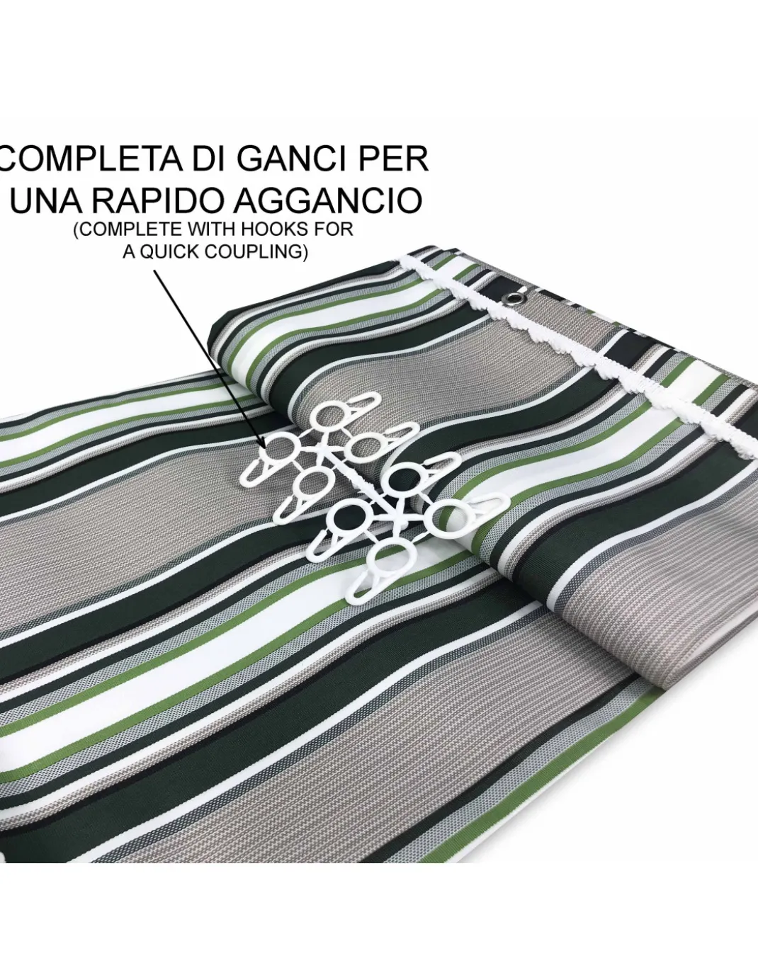 TENDA SOLE VERTIGO da esterno GIARDINO balcone RIGHINO VERDE impermeabile e idrorepellente