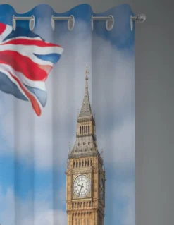 TENDA tendone TENDAGGIO CITY confezionata cm. 140x290 LONDRA Big Ben bus