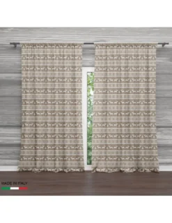 TENDA TIROLESE BEIGE MAGLIA cm.160X300 confezionata MADE in ITALY misto lino