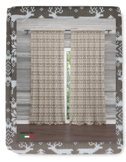 TENDA TIROLESE BEIGE MAGLIA cm.160X300 confezionata MADE in ITALY misto lino
