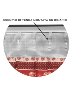 TENDA TIROLESE ROSSA in stile montanaro CM. 180X280 MADE IN ITALY