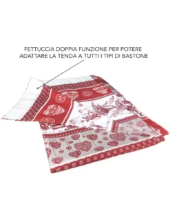 TENDA TIROLESE ROSSA in stile montanaro CM. 180X280 MADE IN ITALY
