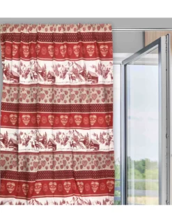 TENDA TIROLESE ROSSA in stile montanaro CM. 180X280 MADE IN ITALY