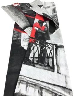 TENDA VENEZIA PONTE INNAMORATI cm.160X300 confezionata MADE in ITALY misto lino