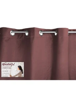 TENDA WONDERFUL in tinta unita MARRONE cm. 140X280 BLACK OUT confezionata