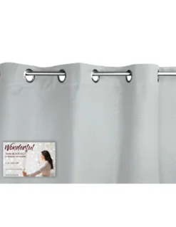TENDA WONDERFUL in tinta unita GRIGIO CM. 140X280 BLACK OUT confezionata