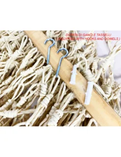 TENDA WOOD © a catenelle intrecciate in Fibra Naturale Anti insetti antirumore BEIGE