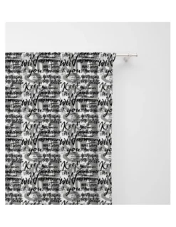 TENDA WRITTEN scritte Moderne cm. 140X280 Confezionata Made in Italy