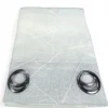 Tenda Yara Bianca Ricamata - Pannello Moderno 140x300 cm Poliestere - Effetto Lino, Trasparente, Occhielli Metallo