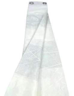 Tenda Yara Bianca Ricamata - Pannello Moderno 140x300 cm Poliestere - Effetto Lino, Trasparente, Occhielli Metallo