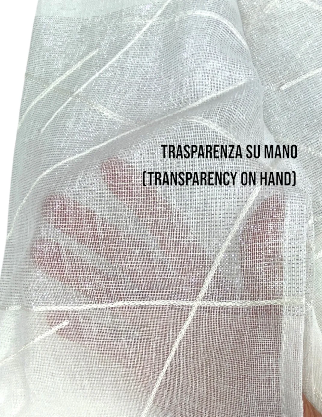 Tenda Yara Bianca Ricamata - Pannello Moderno 140x300 cm Poliestere - Effetto Lino, Trasparente, Occhielli Metallo