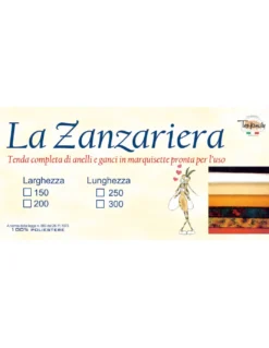 Tenda Zanzariera Marrone Unito - Rete Marquisette Fitta 100% Poliestere - Occhielli Acciaio, Pronta all'Uso, Made in Italy