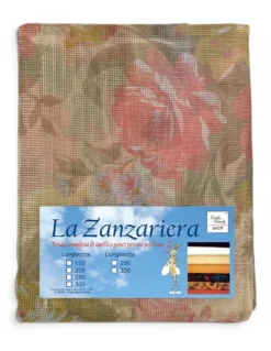 Tenda Zanzariera Sanderson 150x250 cm, Rete Anti Insetti 100% Poliestere, Occhielli Acciaio, Ganci Inclusi