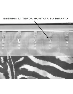 TENDA ZEBRA ZEBRATA BIANCO NERA CM. 140X280 MADE IN ITALY