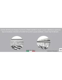 TENDA ZEBRA ZEBRATA BIANCO NERA CM. 140X280 MADE IN ITALY
