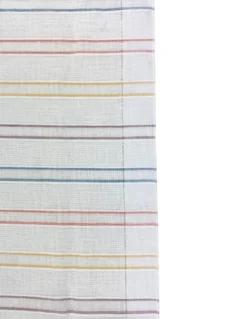 Tendina Millerighe 2 Teli a Righe Multicolore Semitrasparente in Poliestere Made in Italy