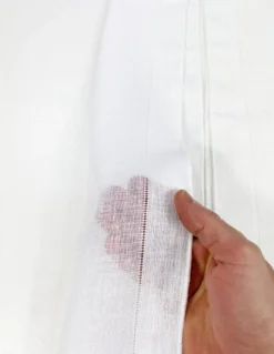 Tendina Smooth Bianco in Poliestere Liscia Tinta Unita, Confezione da 2 Teli, Semitrasparente, Made in Italy