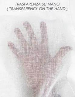Tendina Smooth Bianco in Poliestere Liscia Tinta Unita, Confezione da 2 Teli, Semitrasparente, Made in Italy