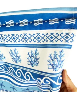 TENDINA vetro MODERNA larga 45 o 60 o 80 GRECIA BLU Made in Italy