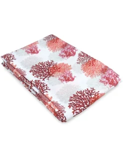 TENDINA vetro MODERNA larga 45 o 60 o 80 CORALLI ROSSO misto lino Made in Italy