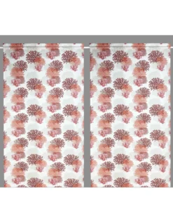 TENDINA vetro MODERNA larga 45 o 60 o 80 CORALLI ROSSO misto lino Made in Italy