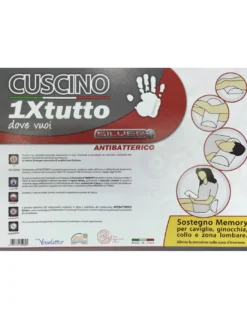 Tex Family Cuscino Ortopedico Memory Foam - Supporto Collo, Schiena, Ginocchia, Caviglie - Antibatterico, Made in Italy