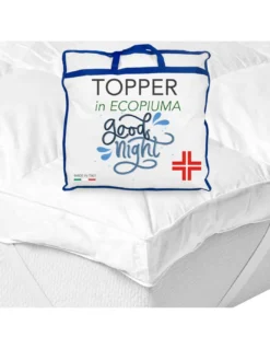 TOPPER per Materasso ANALLERGICO EFFETTO Piuma GOOD NIGHT in Microsfere Made in Italy