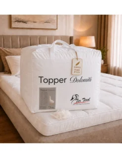 TOPPER per Materasso in PIUMINO Oca TEX TIROL © DOLOMITI 50% Piumino Oca / 50% Piuma Oca