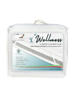 TOPPER Wellness Per Materasso Correttore in MEMORY FOAM HD spessore 5 cm. Anallergico e Sfoderabile Made in Italy