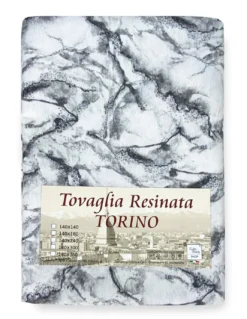TOVAGLIA antimacchia RESINATA TORINO Effetto MARMO Marmorizzato Bianco