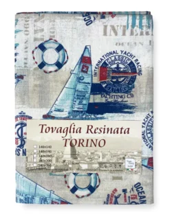 TOVAGLIA antimacchia RESINATA TORINO mare VELA Blu